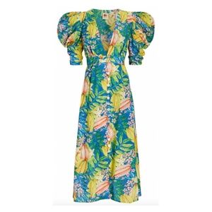 NEW Farm Rio Star Fruits Midi Dress Medium